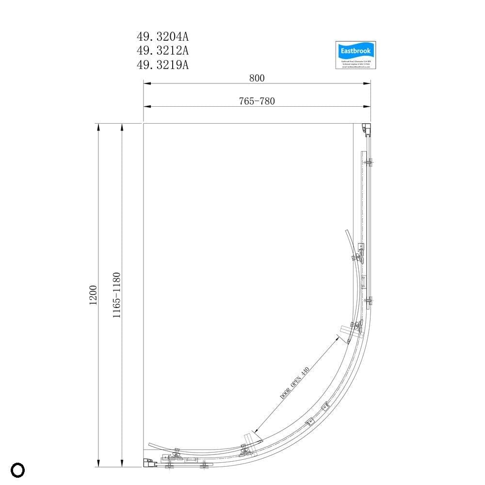 Eastbrook Quadrant Shower Enclosure Eastbrook Corniche 2000 8mm Quadrant Shower Enclosure
