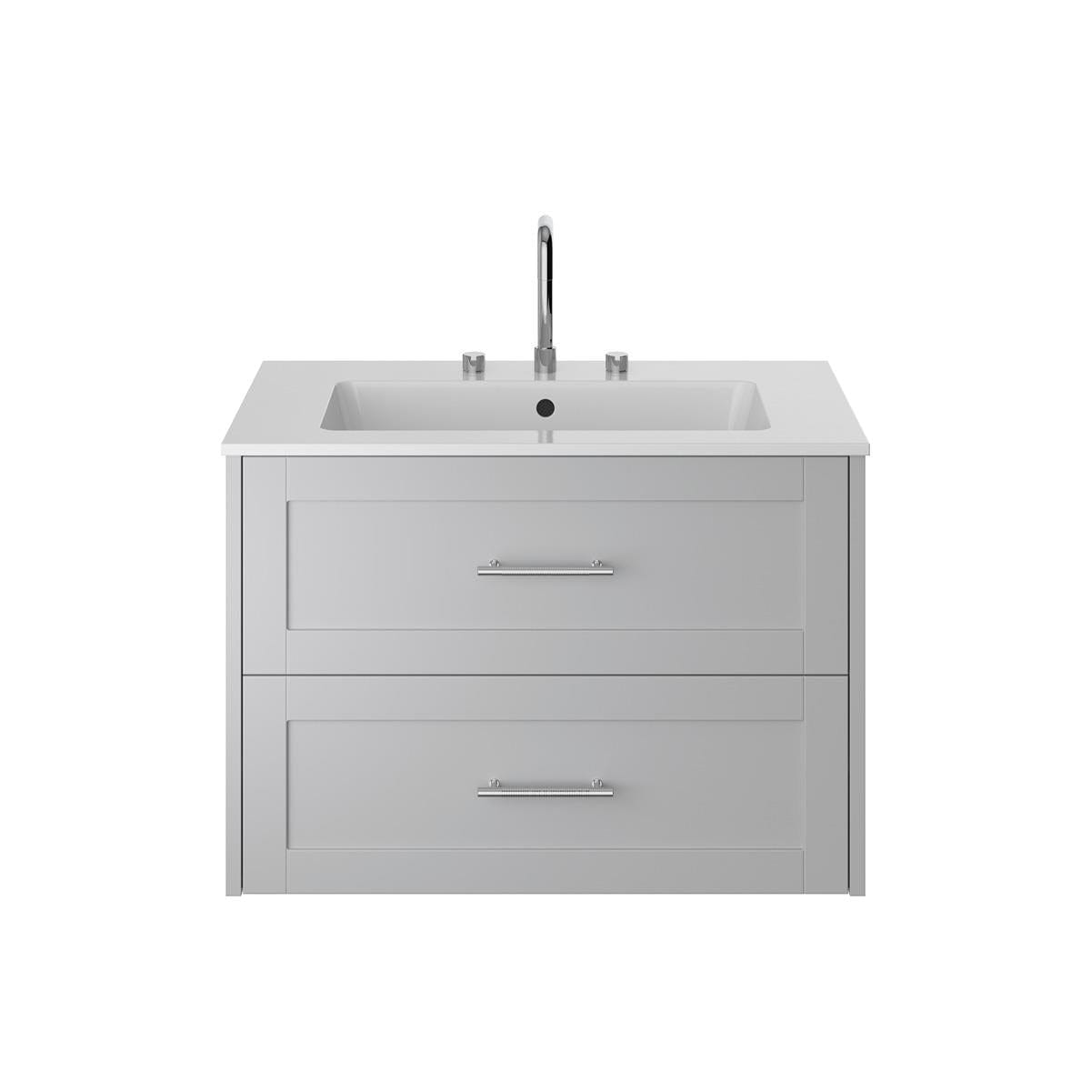 Heritage Wall Mounted Vanity Unit Dove Grey / 0 Heritage Lynton 800mm Wall Mounted Vanity Unit with Basin