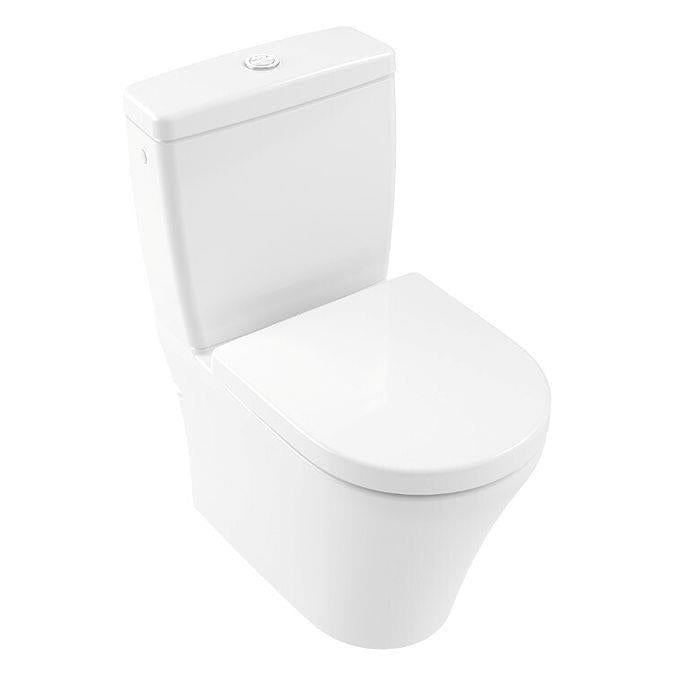 Villeroy & Boch Toilet Villeroy and Boch O.Novo Compact Close Coupled Combi Pack with Toilet Pan, Cistern and Soft Close Seat
