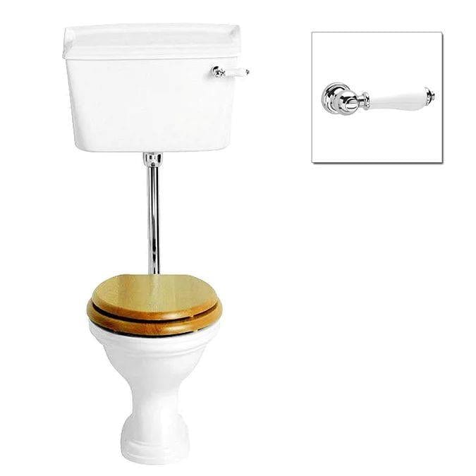 Heritage Low Level Toilet Chrome Heritage Dorchester Low Level Toilet with Fittings Pack