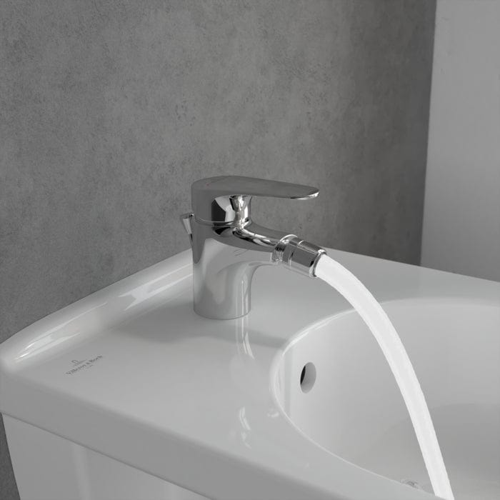 Villeroy & Boch Bidet Tap Villeroy & Boch O.Novo Start Single Lever Bidet Mixer Tap with Pop-Up Waste in Chrome