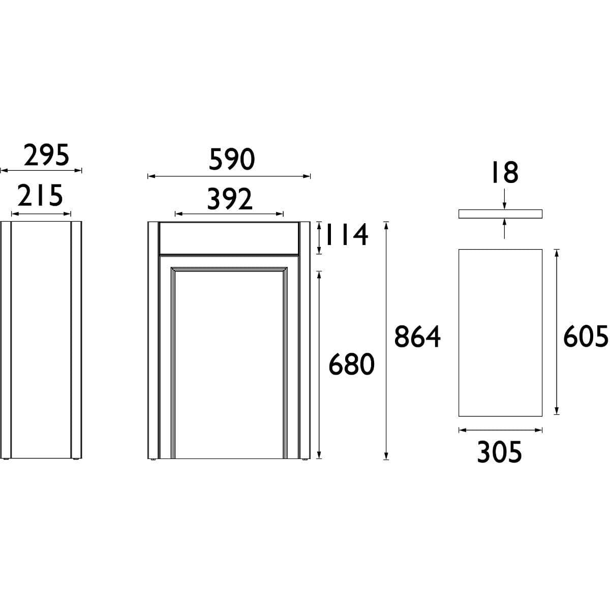 Heritage Back To Wall Toilet Heritage Caversham 600mm WC Unit, Cistern, Clinton Back to Wall Toilet and Soft Close Seat Bundle