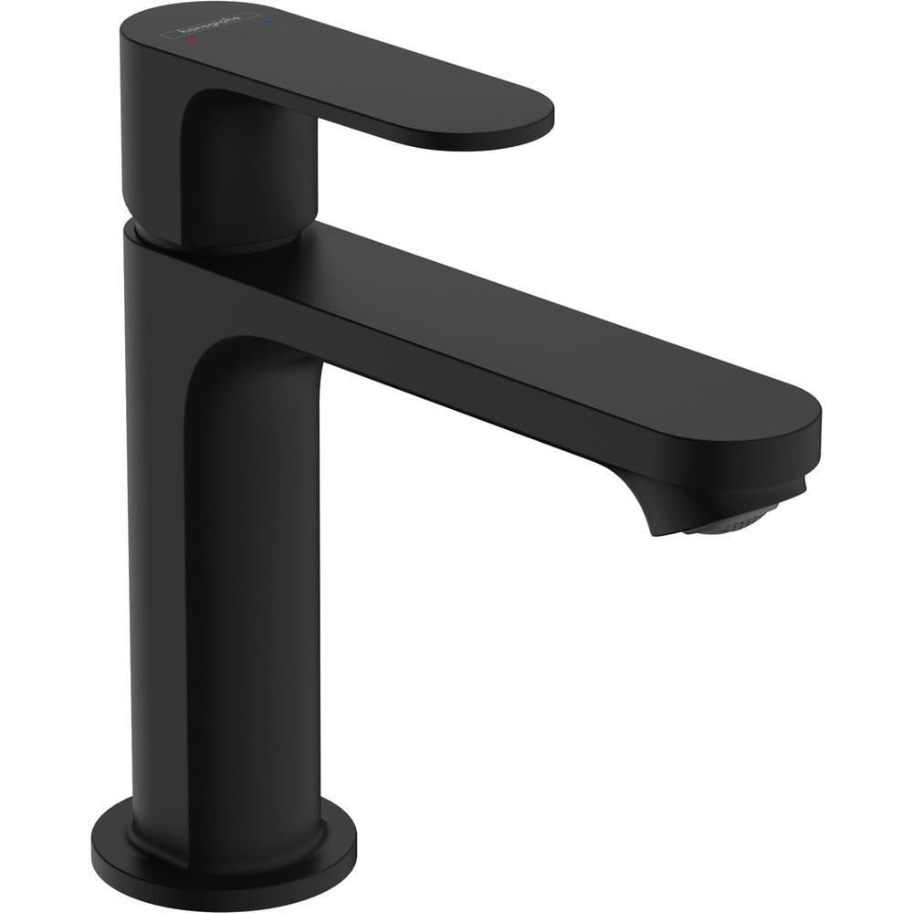 Hansgrohe Mono Basin Tap Hansgrohe Rebris S Single Lever Basin Mixer 110 With Pop-Up Waste Set in Matt Black