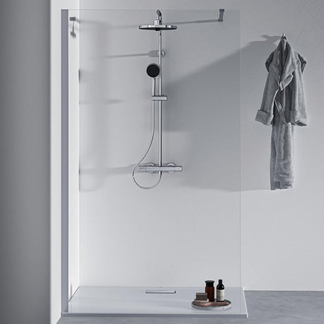 Ideal Standard Exposed Shower Set Chrome Ideal Standard Ceratherm T25+ Exposed Thermostatic Shower Valve Set with Showerhead and Handset