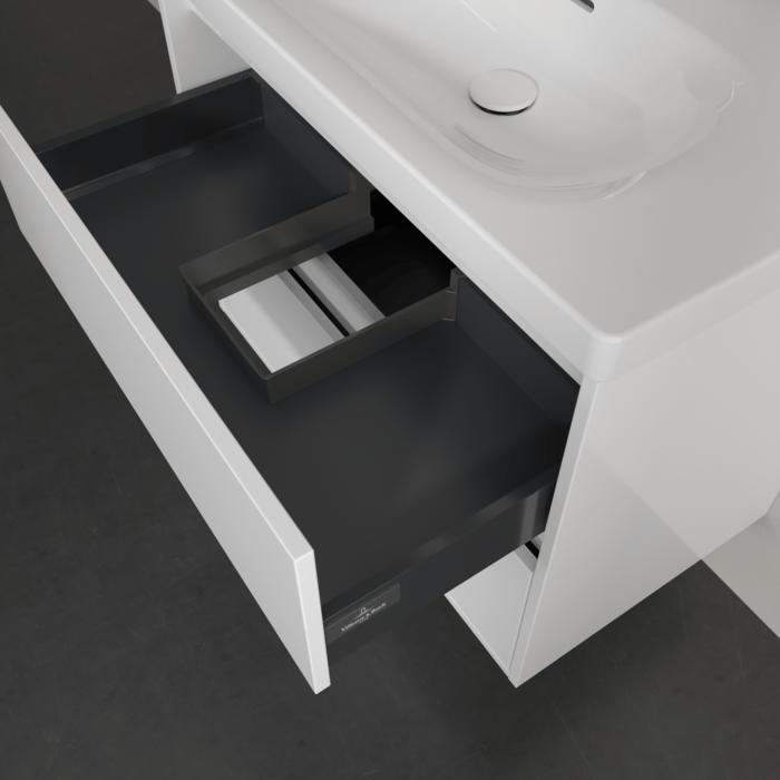 Villeroy & Boch Wall Mounted Vanity Unit Villeroy & Boch Skyla Wall Mounted 800mm Two Drawer Vanity Unit with Basin