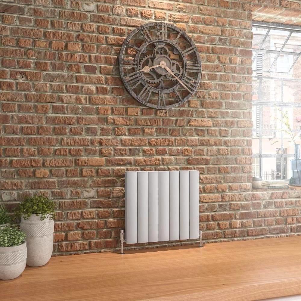 Eastbrook Panel Radiator 600 x 660 / Electric Only Eastbrook Guardia Straight Horizontal Aluminium in Matt Grey
