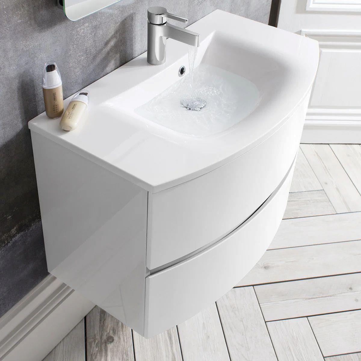 Crosswater Wall Mounted Vanity Unit Crosswater Svelte Wall Hung Vanity Unit with Basin