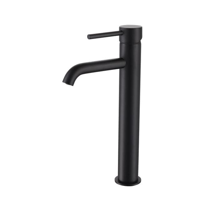Sagittarius Tall Basin Tap Black Sagittarius Ergo Tall Mono Basin Mixer Tap with Sprung Waste