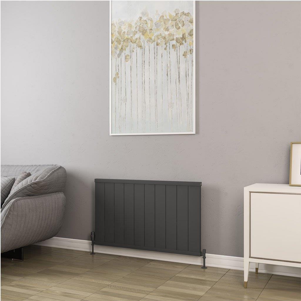 Eastbrook Panel Radiator 600 x 1010mm / Matt Anthracite Eastbrook Kingswood Slimline Horizontal Aluminium Radiator