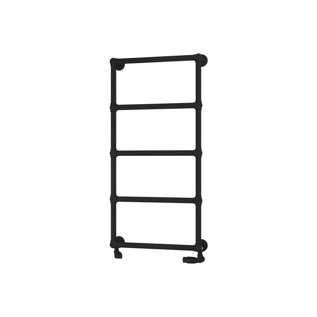 Eastbrook Traditional Towel Rail 1195 x 600 / Central Heating Eastbrook Stour Vertical Traditional Heated Towel Rail in Matt Black