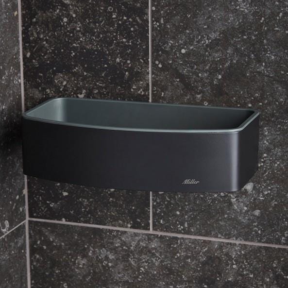 Miller Basket Matt Black Miller Signature D-Shaped Shower Basket