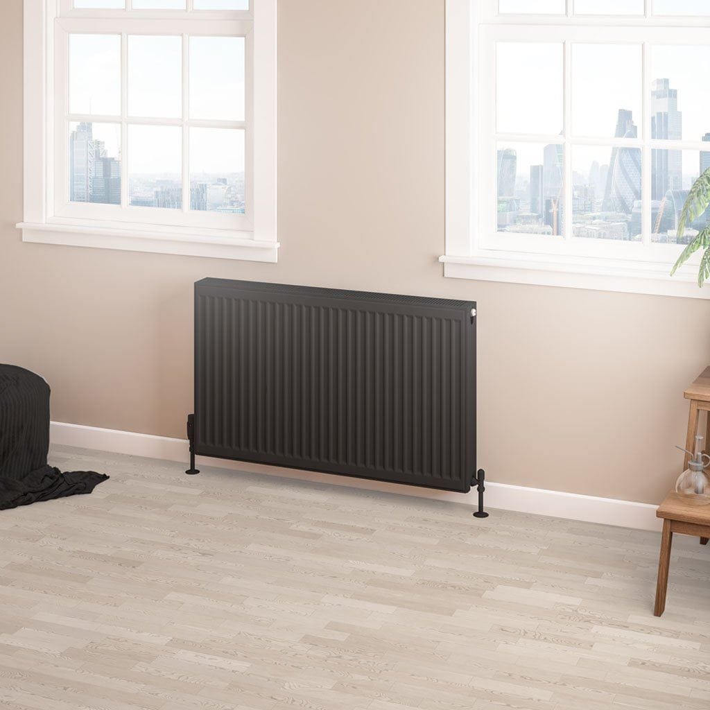 Aquarius Type 22 600 x 1000mm Aquarius Type 22 Compact Panel Radiator in Matt Black