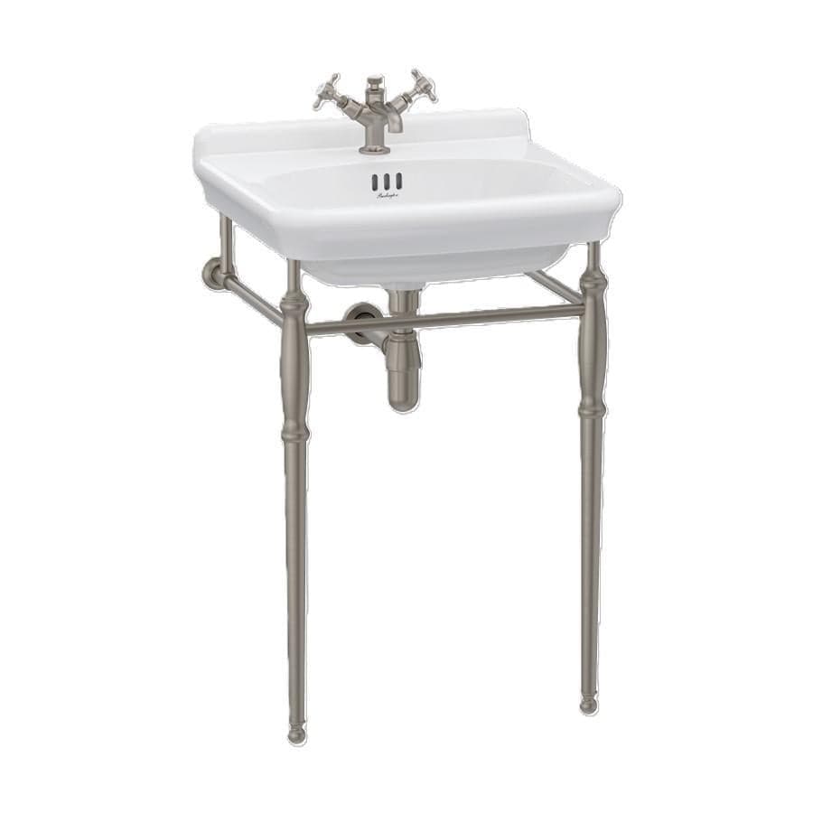 Burlington Wall Hung Basin 560mm / 1 / Brushed Nickel Washstand Burlington Guild Basin with Pedestal or Washstand