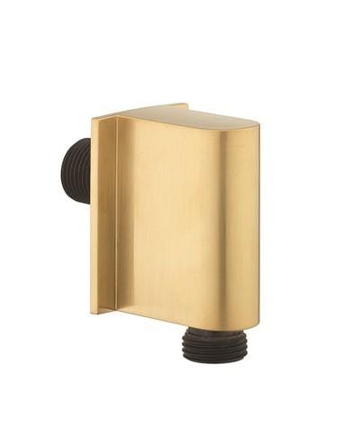 Crosswater Shower Elbow Brushed Brass (Smooth Hose) Crosswater MPRO Wall Outlet