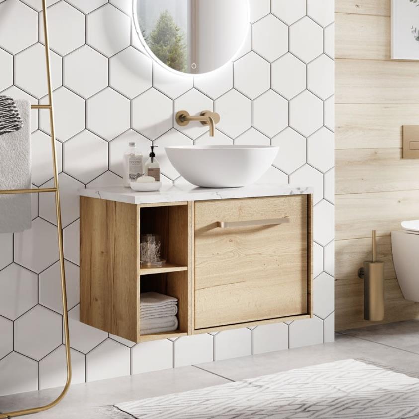 Crosswater Infinity Wall Mounted Vanity Unit with Worktop
