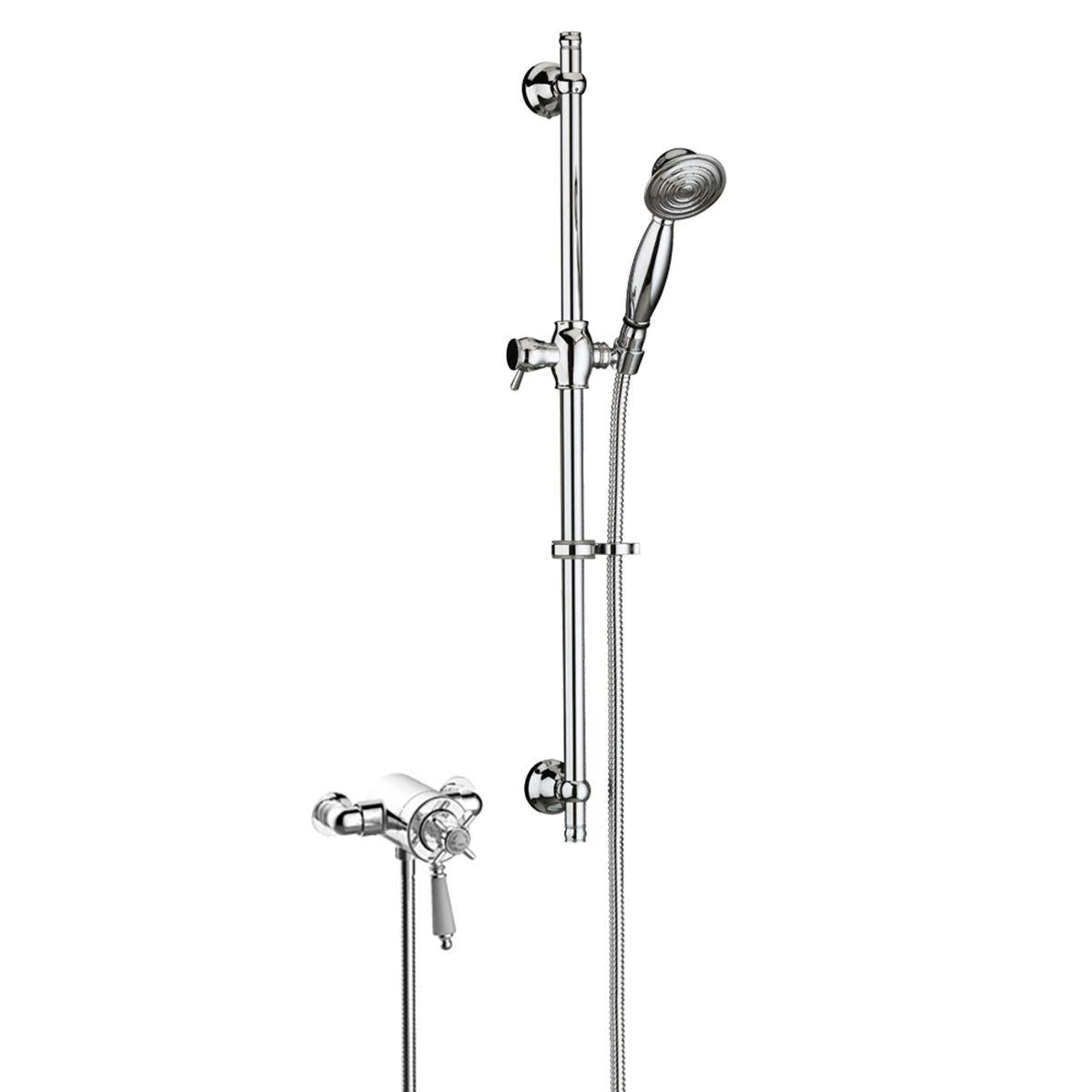 Heritage Dawlish Exposed Shower Valve with Premium Flexible Riser Kit