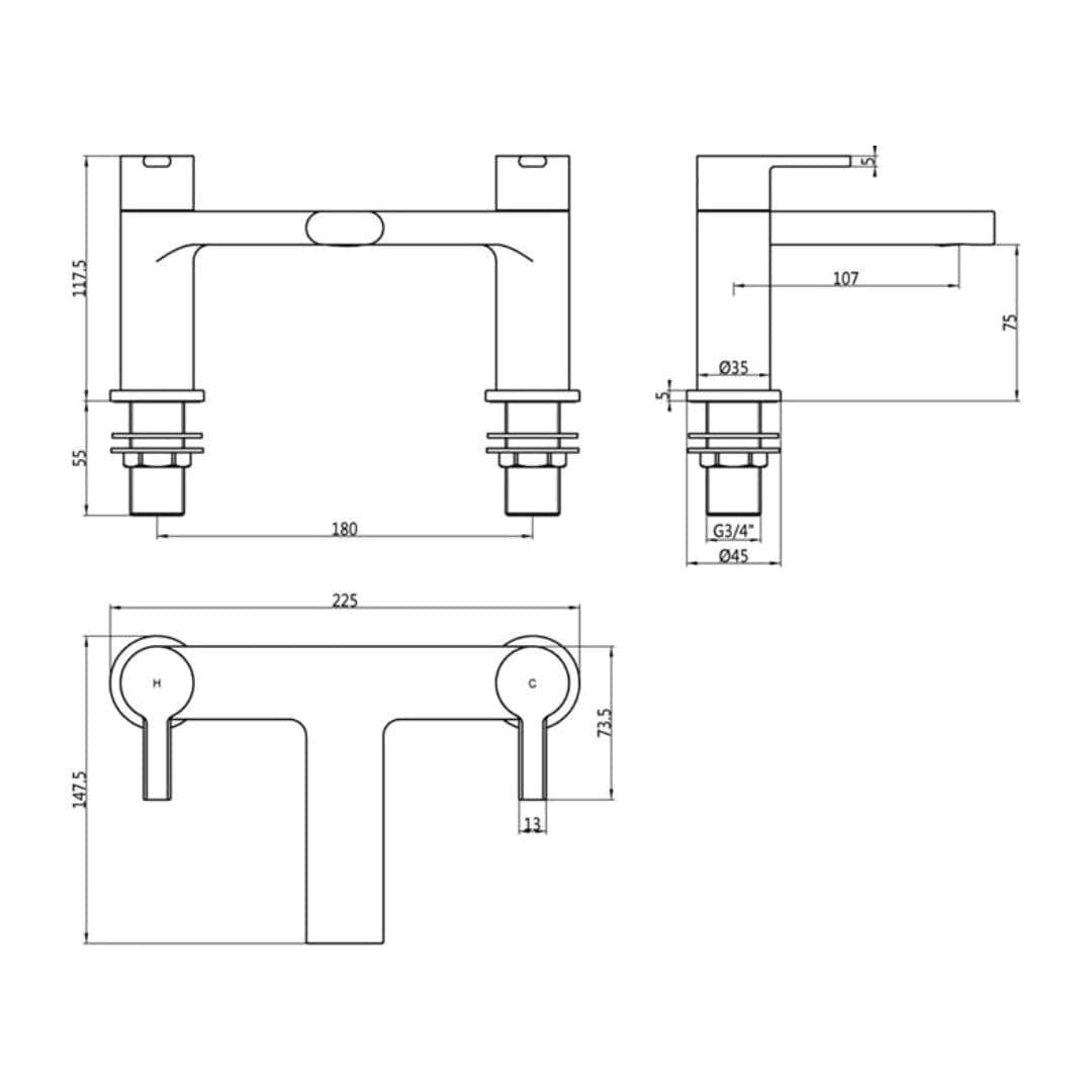 Aquarius Bath Mixer Aquarius Evolution Bath Filler Mixer Tap
