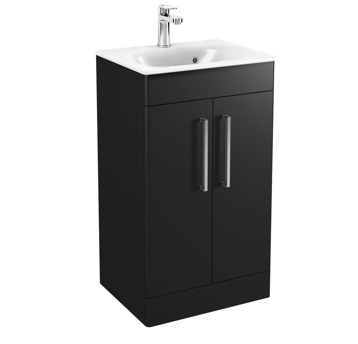 Imex Floor Standing Vanity Unit Imex Croma Floor Standing Double Door 500mm Vanity Unit with 1 Tap Hole Basin