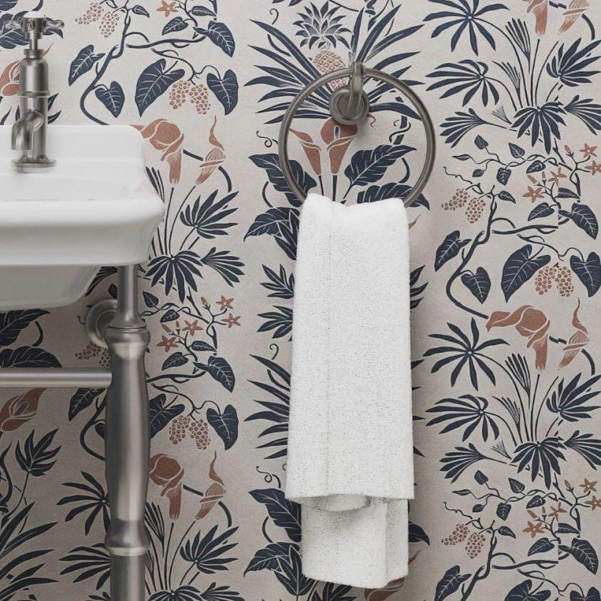 Burlington Towel Rails and Rings Brushed Nickel Burlington Guild Towel Ring