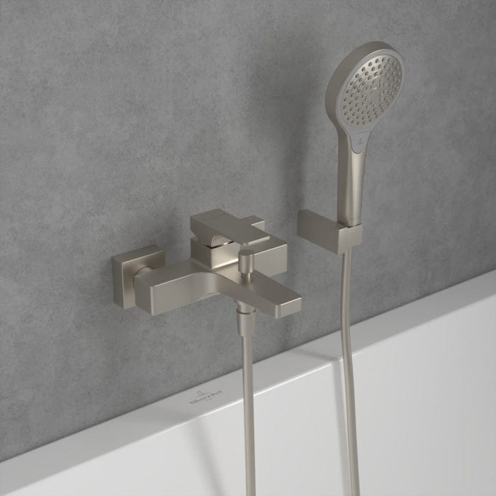 Villeroy & Boch Bath Shower Mixer Villeroy & Boch Architectura Square Wall Mounted Bath and Shower Mixer Tap