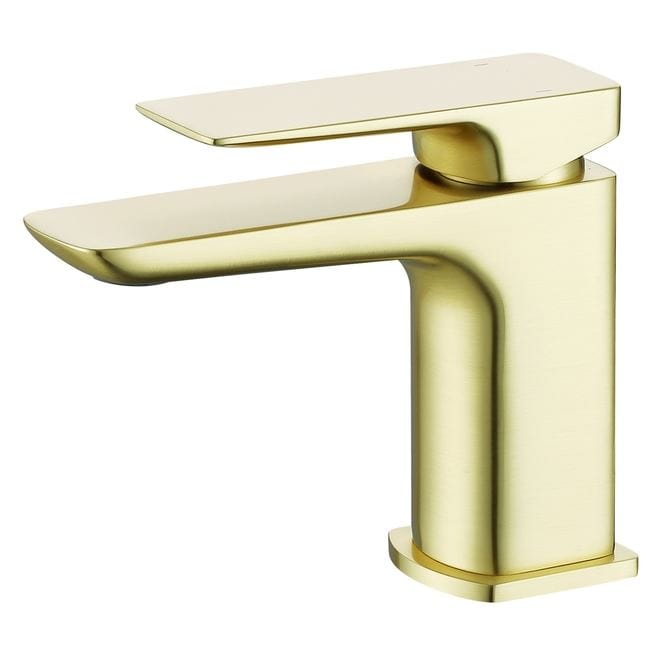 Sagittarius Mono Basin Tap Brushed Brass Sagittarius Ravenna Basin Mixer Tap with Sprung Waste
