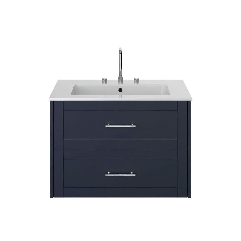 Heritage Wall Mounted Vanity Unit Midnight Blue / 3 Heritage Lynton 800mm Wall Mounted Vanity Unit with Basin