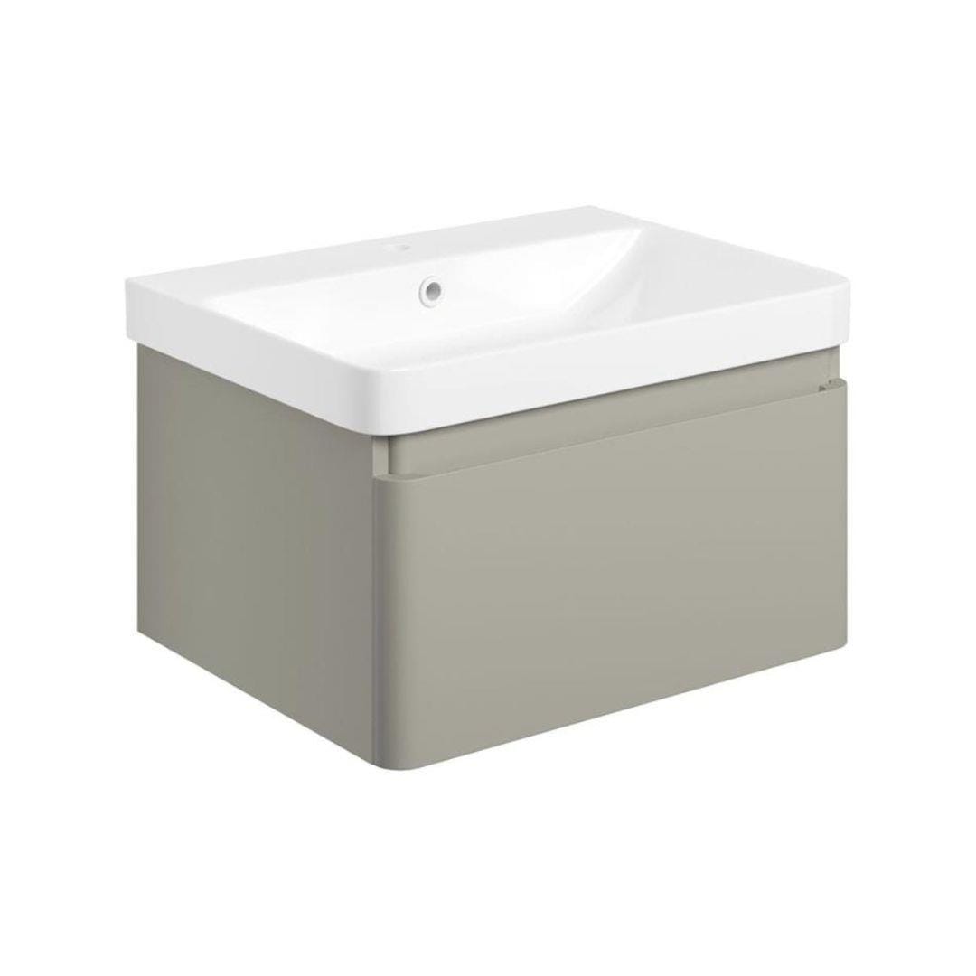 Aquarius Bathrooms Wall Mounted Vanity Unit Aquarius Sophie Wall Hung One Drawer Vanity Unit with 1 Tap Hole Basin