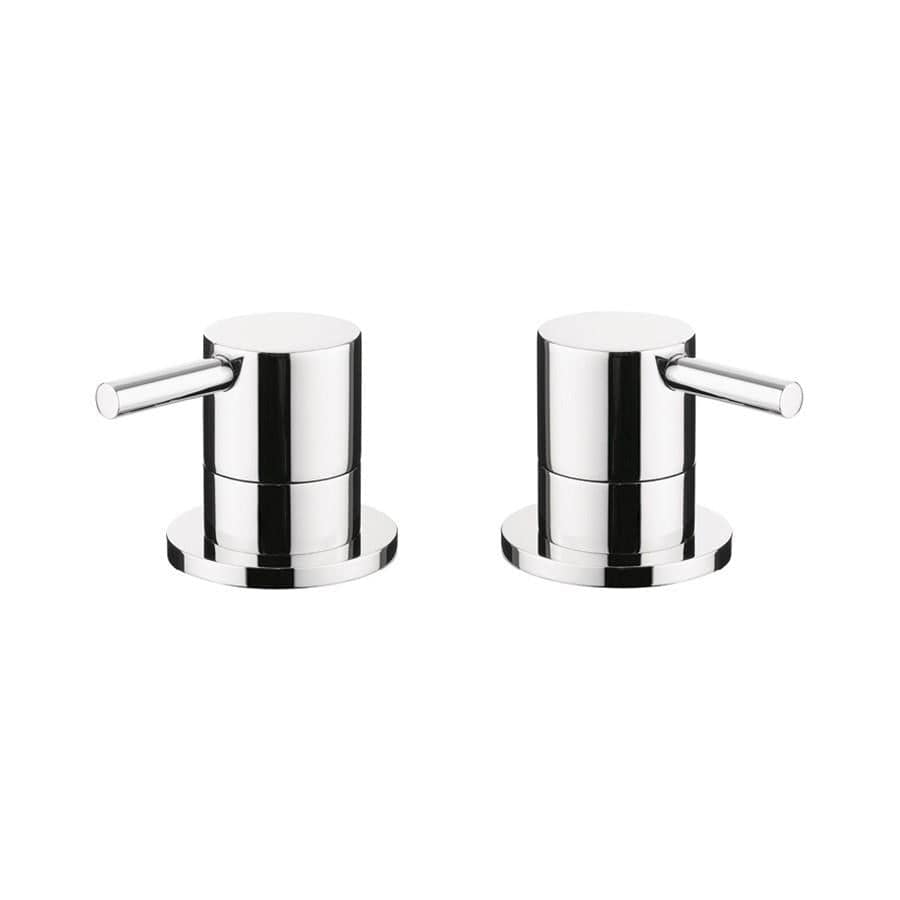 Crosswater Bath Mixer Crosswater Kai Lever Deck Mounted Panel Valve (Pair) in Chrome