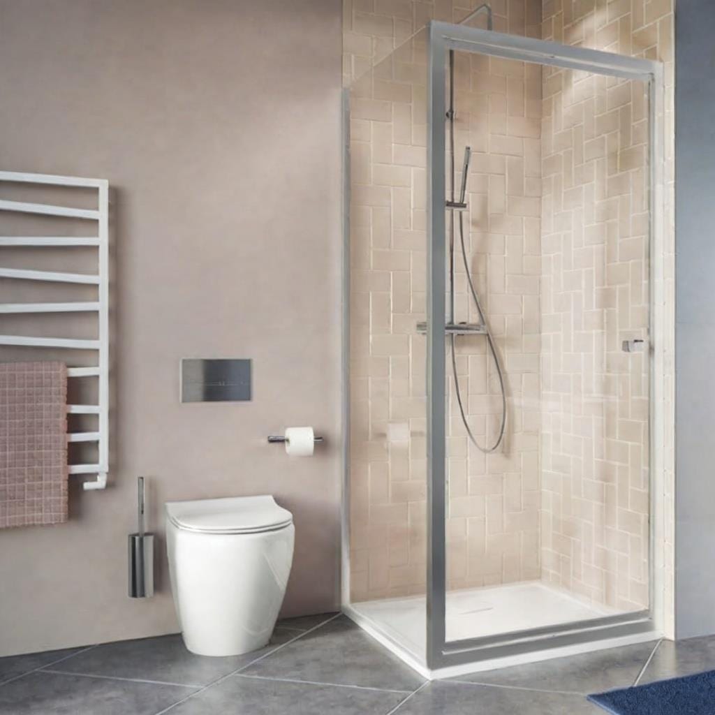 Crosswater Side Panel Silver / 800mm Crosswater Clear 6 Shower Door Side Panel