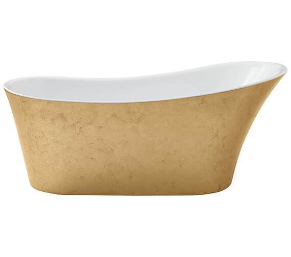 Heritage Holywell Metallic Effect Freestanding Acrylic Slipper Bath