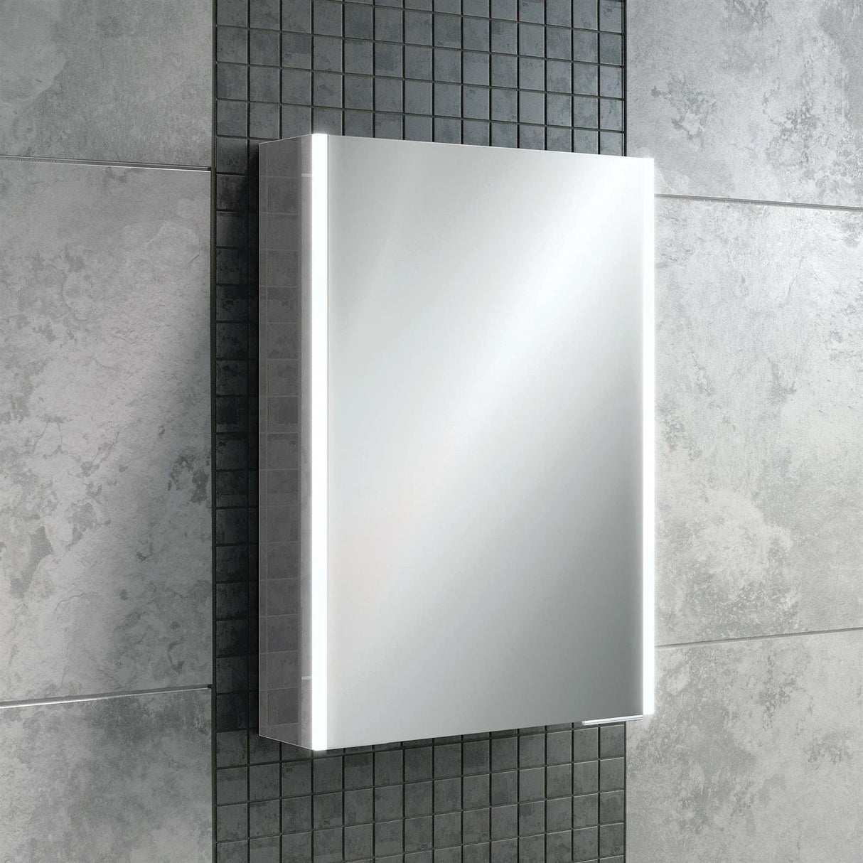 HiB Mirrored Cabinet 505 x 700mm HiB Xenon LED Colour Temperature Changing Mirrored Cabinet