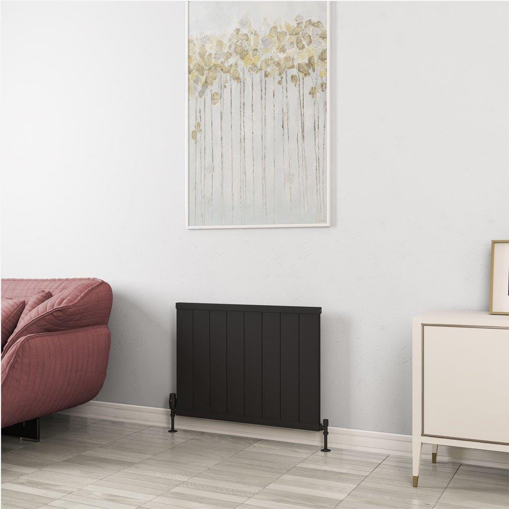 Eastbrook Panel Radiator 600 x 810mm / Matt Black Eastbrook Kingswood Slimline Horizontal Aluminium Radiator