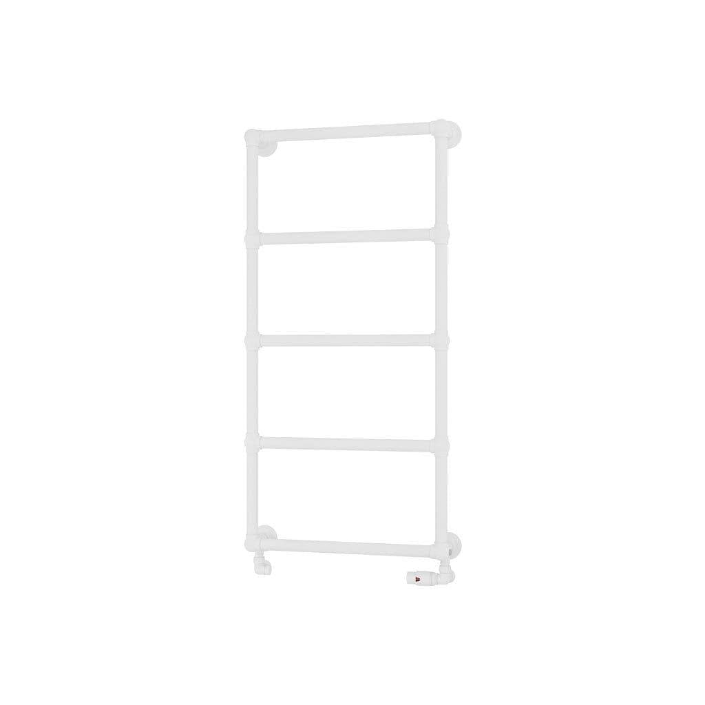 Eastbrook Traditional Towel Rail 1195 x 600 / Central Heating Eastbrook Stour Vertical Traditional Heated Towel Rail in Matt White