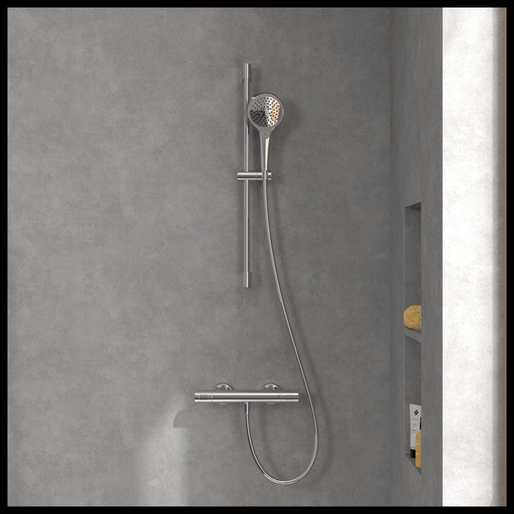 Villeroy & Boch Exposed Shower Valve Villeroy & Boch Universal Thermostatic Round Bar Shower Valve