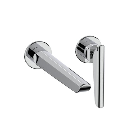 Crosswater Wall Mounted Basin Tap Chrome Crosswater Foile 2 Hole Wall Mounted Basin Mixer Tap