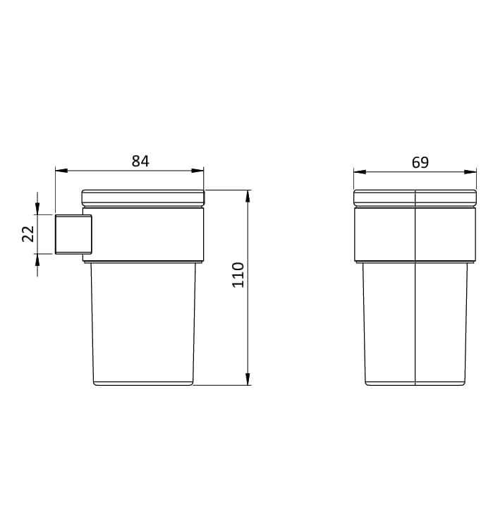 Crosswater Toothbrush Holder Crosswater Velo Tumbler and Holder