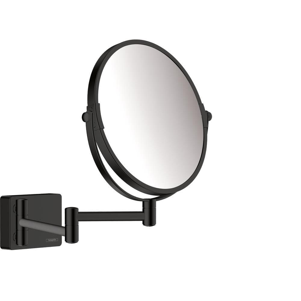 Hansgrohe Cosmetic and Shaving Mirror Matt Black Hansgrohe Addstoris Shaving Mirror