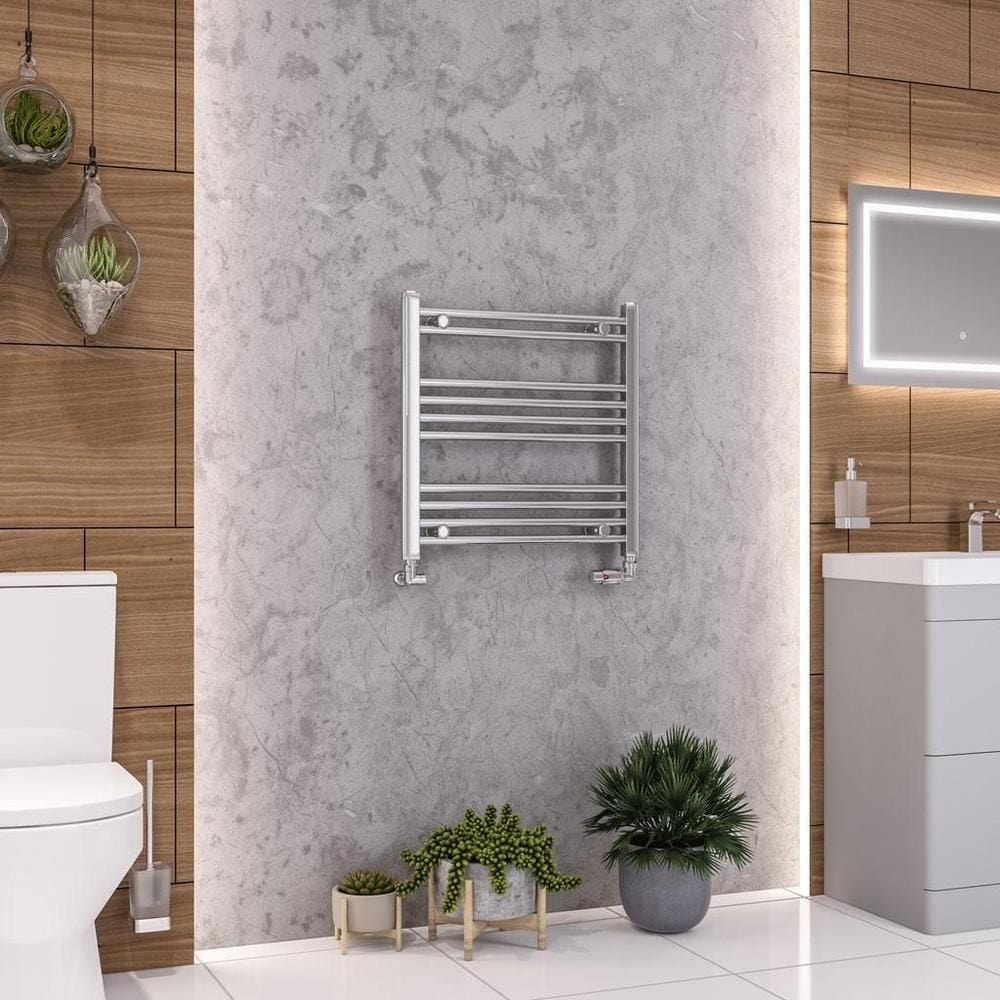 Eastbrook Ladder Rail 600 x 600mm / Central Heating Eastbrook Wendover Straight Heated Towel Rail in Chrome