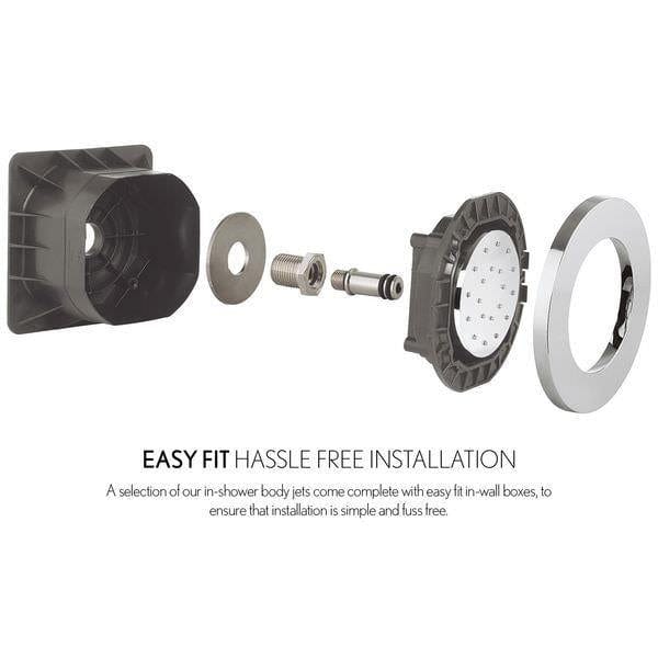 Crosswater Body Jet Crosswater Dial Rotating Body Jet in Chrome