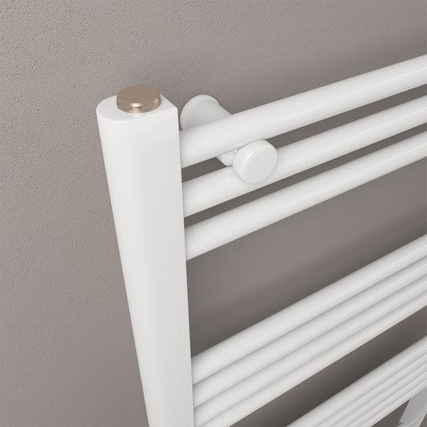 Eastbrook Ladder Rail Eastbrook Wendover Straight Vertical Heated Towel Rail - 800 x 400mm - Gloss White