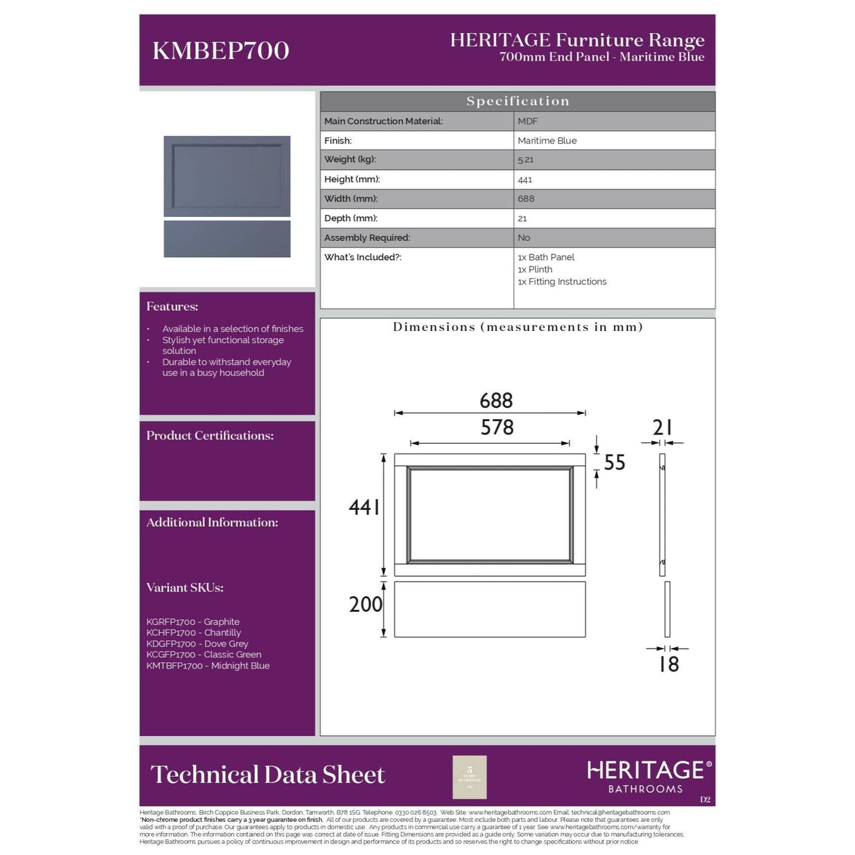 Heritage Bath Panel Heritage Bath End Panel