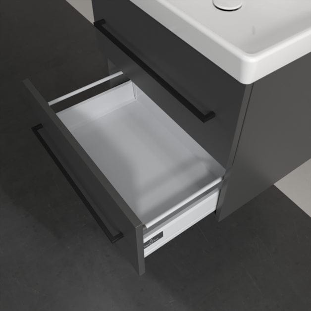 Villeroy & Boch Wall Mounted Vanity Unit Villeroy & Boch Avento Wall Hung Vanity Unit 580mm Two Drawers with Basin