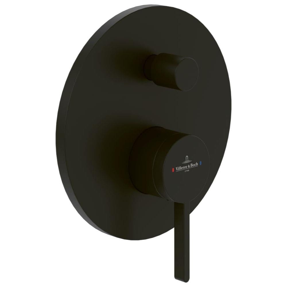 Villeroy & Boch Concealed Shower Valve Matt Black Villeroy & Boch Dawn Concealed 2-Outlet Single Lever Trim Set