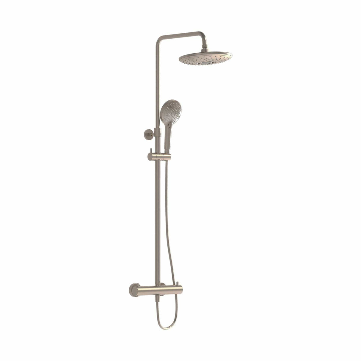 VitrA Exposed Shower Set VitrA Aquaheat Bliss Exposed Thermostatic Shower Valve Set with Adjustable Riser Shower Head and Handset