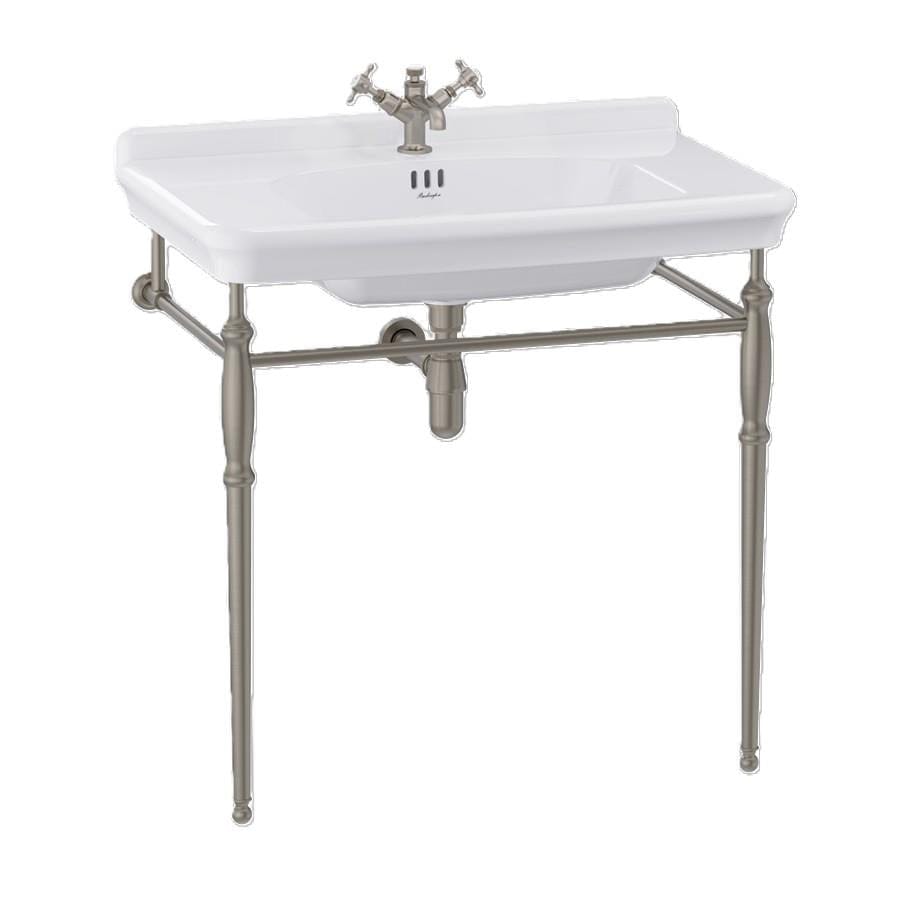 Burlington Wall Hung Basin 850mm / 1 / Brushed Nickel Washstand Burlington Guild Basin with Pedestal or Washstand