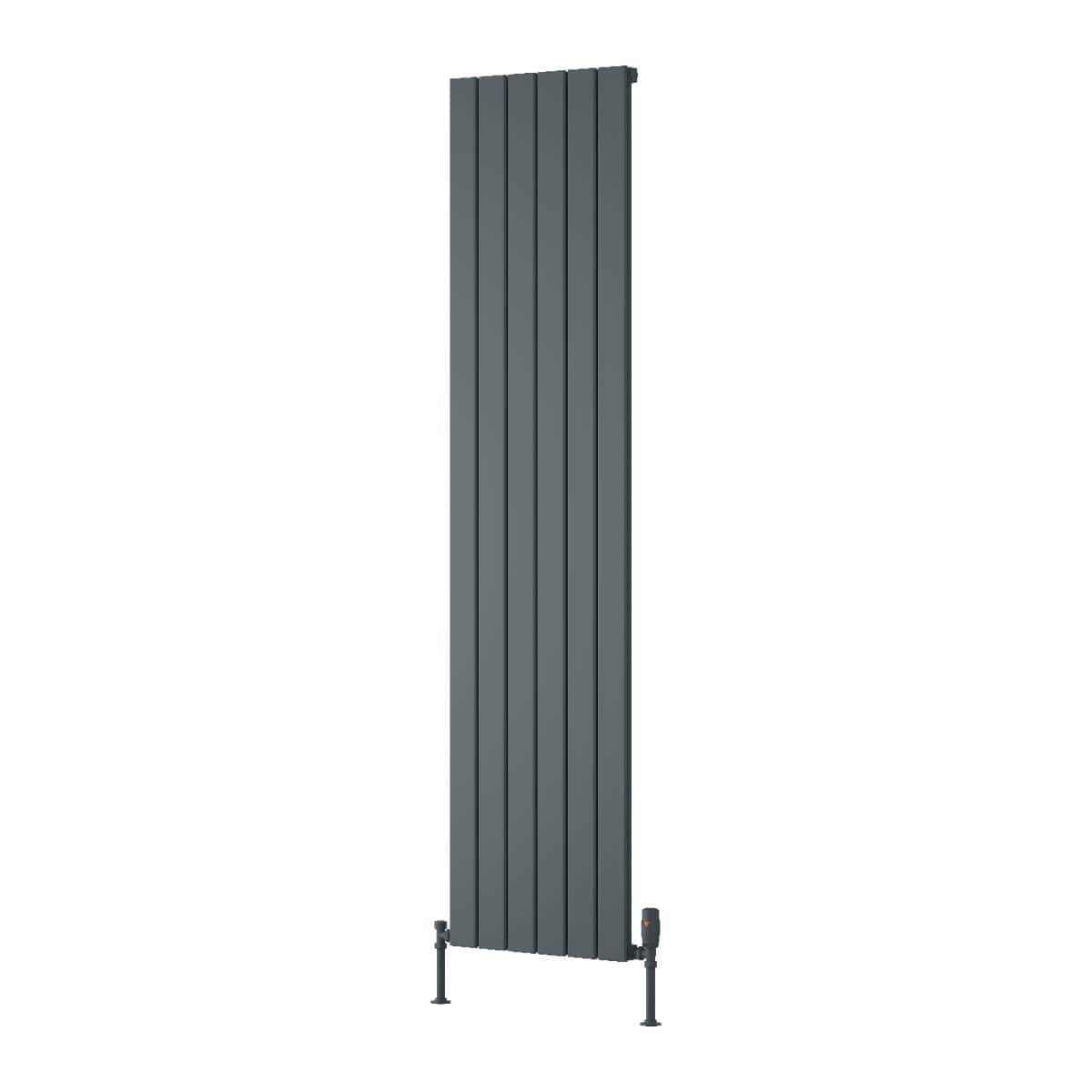 Reina Panel Radiator 1800 x 445mm / Anthracite Reina Piatto Single Vertical Panel Central Heating Radiator