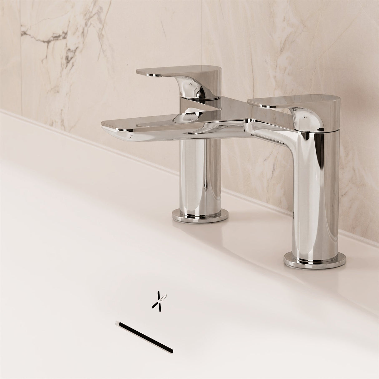 Crosswater Bath Mixer Chrome Crosswater Fuse Bath Filler Tap