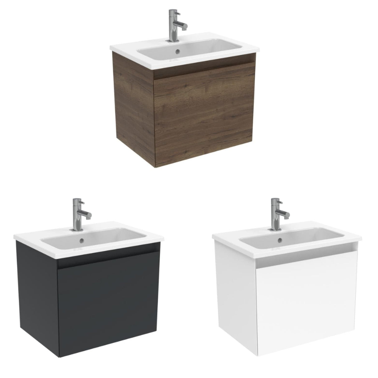 Saneux Wall Mounted Vanity Unit Saneux Uni Vanity Unit With Basin - 500 x 360mm - One Door - Wall Mounted