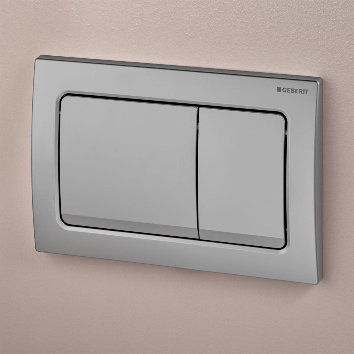Geberit Flush Plate Matt Chrome Geberit Alpha Flush Plate with Square Buttons