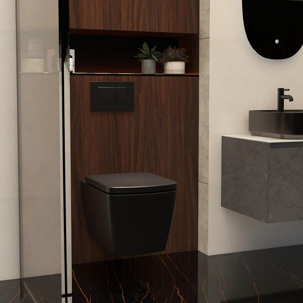 Aquarius Wall Hung Toilet Aquarius JF-Series Wall Hung Toilet with Soft Close Seat